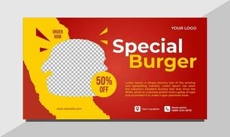 Banner Food Vector Design Template