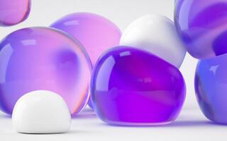 Bouncy and abstract balls, 3d rendering. photo