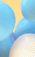 Bouncy and abstract balls, 3d rendering. photo