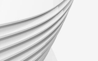 White curving geometry, 3d rendering. photo