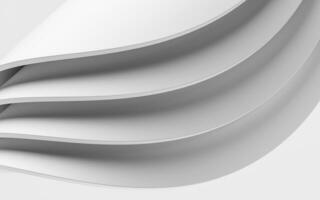 White curving geometry, 3d rendering. photo