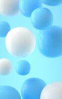 Bouncy and abstract balls, 3d rendering. photo