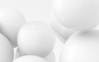 Bouncy and abstract balls, 3d rendering. photo