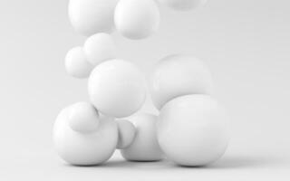 Bouncy and abstract balls, 3d rendering. photo