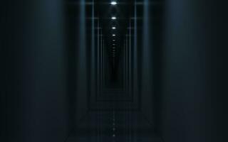 oscuro túnel fondo, 3d representación. foto
