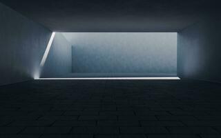 Concrete building with sunlight comes in, 3d rendering. photo