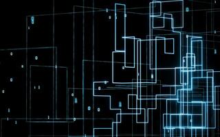 resumen eléctrico líneas con oscuro fondo, 3d representación. foto