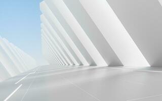 White empty tunnel, 3d rendering. photo