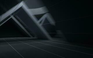 Triangular tunnel, abstract conception, 3d rendering. photo