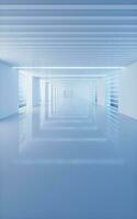 Empty white tunnel, 3d rendering. photo