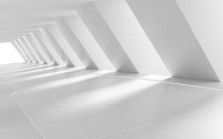 White empty tunnel, 3d rendering. photo