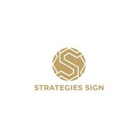 Modern stylish creative trendy circular-shaped sports brand gold color SS S initial based letter icon logo applied for business and consulting logo design inspiration template vector