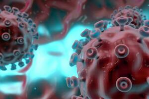 coronavirus y infección, médico concepto, 3d representación. foto