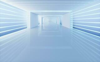 Empty white tunnel, 3d rendering. photo