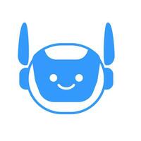 Robot Head Avatar Vector Design. Cartoon Robot Head Icon