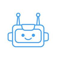 Robot Head Avatar Vector Design. Cartoon Robot Head Icon