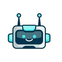 Robot Head Avatar Vector Design. Cartoon Robot Head Icon