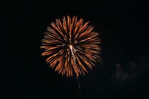 fireworks over the water photo