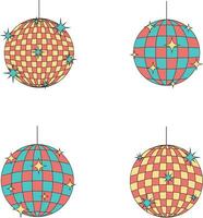 Retro Disco Ball Vector Icon For Background. Pro Vector