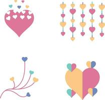 Colorful Love Decoration Elements. Pro Vector