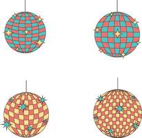 Retro Disco Ball Vector Icon For Background. Pro Vector