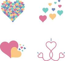 Colorful Love Decoration Elements. Pro Vector