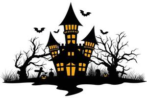 Haunted house halloween vector