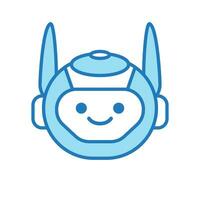 Robot Head Avatar Vector Design. Cartoon Robot Head Icon