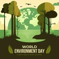 World environment day vector for social media post design template