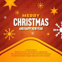 Merry Christmas and Happy New Year greeting vector