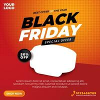 Black friday sale social media template vector