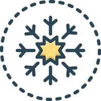 color icon for snow vector