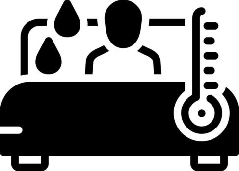 solid icon for sick vector