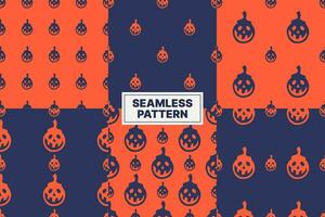 vector halloween pumpkin element seamless pattern collection