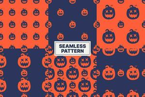 vector halloween pumpkin element seamless pattern collection