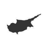 cyprus island map icon vector