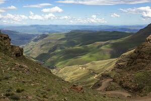 View from top of Sani Pass over KwaZulu-Natal photo