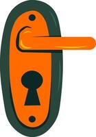 door handle flat illustration, full color icon vector