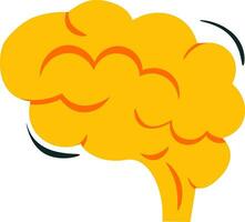 creative, brain, flat illustration, icon, memory vector