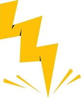 lightning flat illustration, full color icon vector