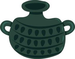 ancient pottery flat illustration, cartoon icon vector