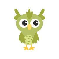 Cute Cartoon Owl Illustration Isolated In White Background vector