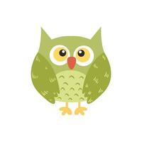 Cute Cartoon Owl Illustration Isolated In White Background vector
