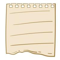 Sticky notes blank paper post memo message . Empty banner for old looking design of label, text header, title, calligraphy or lettering. Useful pretty tool, illustration in doodle style. vector