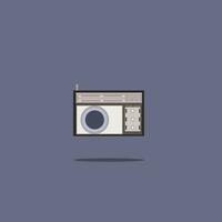 vector icon design old radio retro flat design simple pastel colors minimalist eps 10