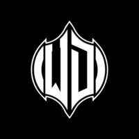 WD letter logo design. WD creative monogram initials letter logo concept. WD Unique modern flat abstract vector letter logo design.