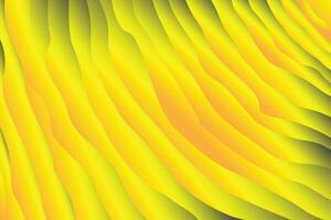 yellow color wave background design . vector