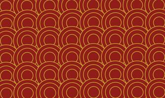 Golden Circle Pattern on Red Background vector