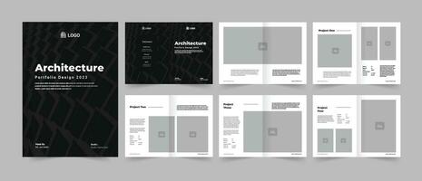 Architecture portfolio layout Template. vector