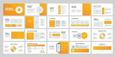 Project Proposal Presentation Template and Business Proposal Design. vector